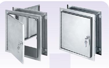 Pass Thru Narcotic Cabinet Beam® Wall Mount Stainless Steel Without Drawers Without Shelves Keyed Double Lock