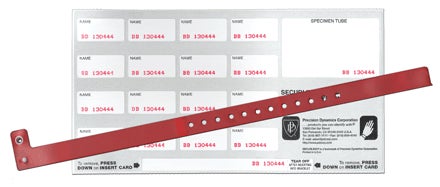Identification Wristband Securlink® Bloodband Permanent Snap Without Legend