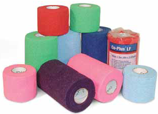 Cohesive Bandage Co-Plus® LF 3 Inch X 5 Yard Self-Adherent Closure Neon Pink / Light Purple / Neon Green / Red NonSterile Standard Compression