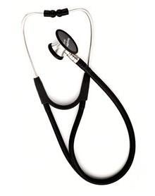Cardiology Stethoscope Harvey™ Elite® Black 1-Tube 17 Inch Tube Double Sided Chestpiece