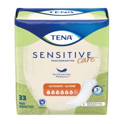 Bladder Control Pad TENA® Sensitive Care Ultimate 16 Inch Length Heavy Absorbency Dry-Fast Core™ One Size Fits Most