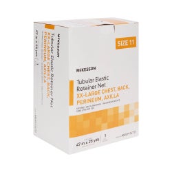 Elastic Net Retainer Dressing McKesson Tubular White Elastic Size 11 47 Inch X 25 Yard (119.4 cm X 22.9 m) 2X-Large Chest / Back / Perineum / Axilla NonSterile