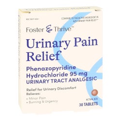 Urinary Pain Relief Foster & Thrive™ 95 mg Strength Phenazopyridine HCL Tablet 30 per Box