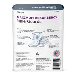 Bladder Control Pad McKesson 12 Inch Length Heavy Absorbency Polymer Core One Size Fits Most