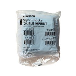 Slipper Socks McKesson Unisex Adult One Size Fits Most Double Tread Single Patient Use Teal
