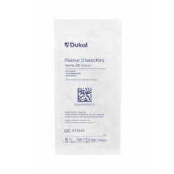 Surgical Peanut Sponge X-Ray Detectable Cotton Gauze 3/8 Inch Diameter 5 Count Foam Count Holder Sterile