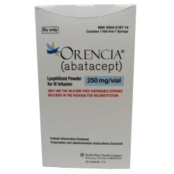 Orencia® Abatacept / Maltose, Preservative Free 250 mg / 15 mL Injection 15 mL