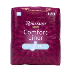 Bladder Control Pad Reassure® Premium Cotton Comfort 4-1/2 X 15 Inch Moderate Absorbency Cotton / Polymer Core One Size Fits Most