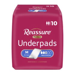 Disposable Underpad Reassure® Premium 23 X 36 Inch Polymer Heavy Absorbency