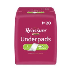 Disposable Underpad Reassure® Premium 30 X 36 Inch Polymer Heavy Absorbency