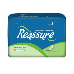 Bladder Control Pad Reassure® Lite 2-3/4 X 11 Inch Light Absorbency Polymer Core One Size Fits Most