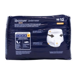 Absorbent Underwear Reassure® Premium Pull On with Tear Away Seams Adult Medium Unisex Disposable Heavy Absorbency