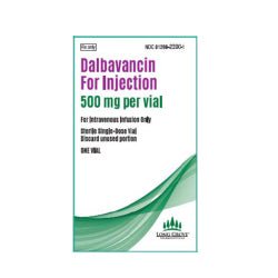 Dalbavancin HCl, Preservative Free 500 mg Intravenous Injection 50 mL