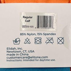 Compression Socks Elitone BetterSleep® Knee High One Size Fits Most Coral Closed Toe