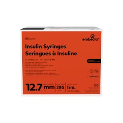 Standard Insulin Syringe with Needle Micro-Fine™ 1 mL 1/2 Inch 28 Gauge NonSafety Regular Wall