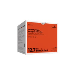 Standard Insulin Syringe with Needle Lo-Dose™ Micro-Fine™ 0.5 mL 1/2 Inch 28 Gauge NonSafety Regular Wall