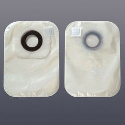 Ostomy Pouch Karaya 5 One-Piece System 12 Inch Length Convex, Pre-Cut 7/8 Inch Stoma Closed End