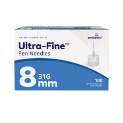 Standard Insulin Pen Needle Ultra-Fine III™ 31 Gauge 8 mm Length NonSafety