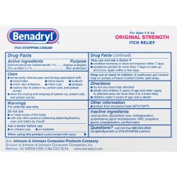 Itch Relief Benadryl® 1% Strength Cream 1 oz. Tube