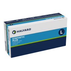 Exam Glove Halyard™ Large 100 per Box NonSterile Vinyl Standard Cuff Length Smooth White Not Rated