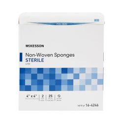 Nonwoven Sponge McKesson 4 X 4 Inch 6-Ply Sterile 2 per Pack