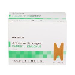 Adhesive Strip McKesson Fabric Tan 1-1/2 X 3 Inch Sterile