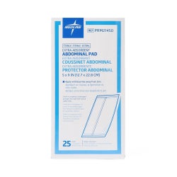 Abdominal Pad Medline Essentials 5 X 9 Inch Sterile 1 per Pack