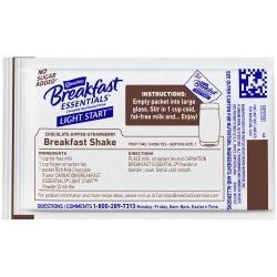 Oral Supplement Carnation Breakfast Essentials® Light Start™ Rich Milk Chocolate Flavor Powder 0.705 oz. Individual Packet