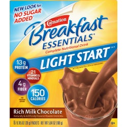 Oral Supplement Carnation Breakfast Essentials® Light Start™ Rich Milk Chocolate Flavor Powder 0.705 oz. Individual Packet