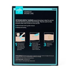 Foam Dressing Optifoam® Gentle 7 X 8 Inch With Border Waterproof Backing Silicone Border Sacral Sterile