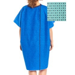 Patient Exam Gown Snap Wrap™ One Size Fits Most Geometric Print Reusable
