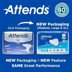 Incontinence Brief Attends® Advanced Adult Regular Unisex Disposable Heavy Absorbency