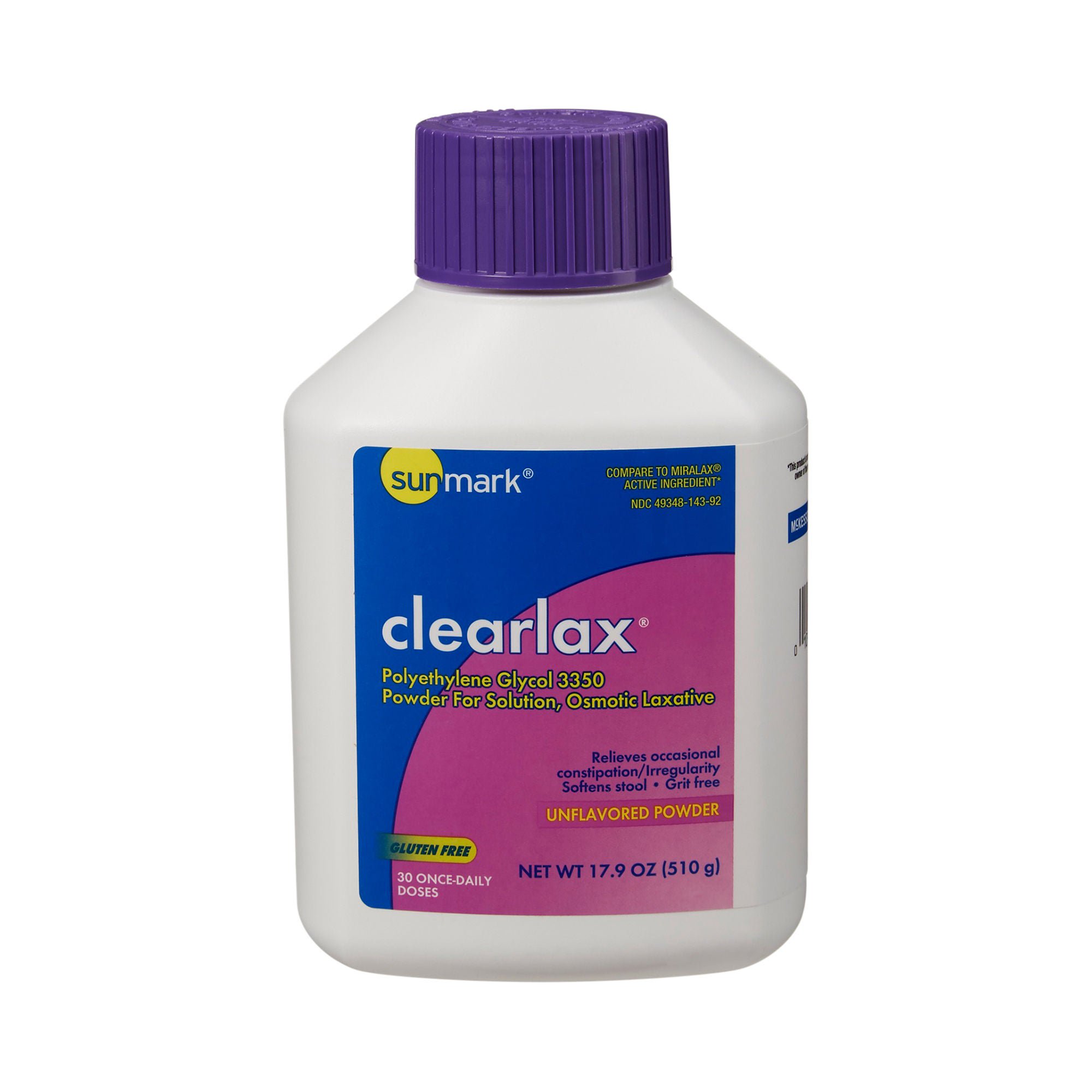 Laxative sunmark® clearlax® Unflavored Powder - McKesson 