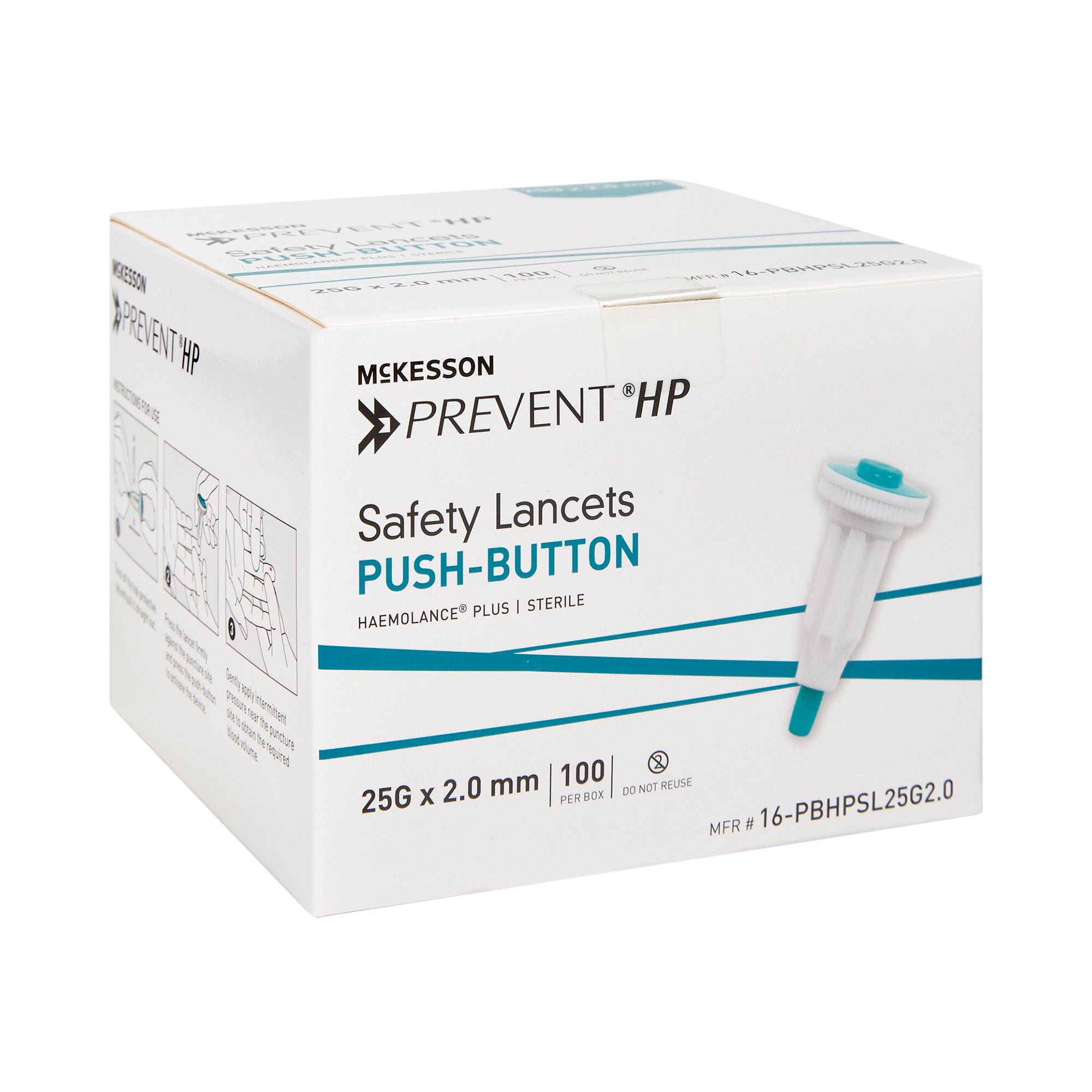 Safety Lancet McKesson Prevent® HP 25 Gauge - McKesson 