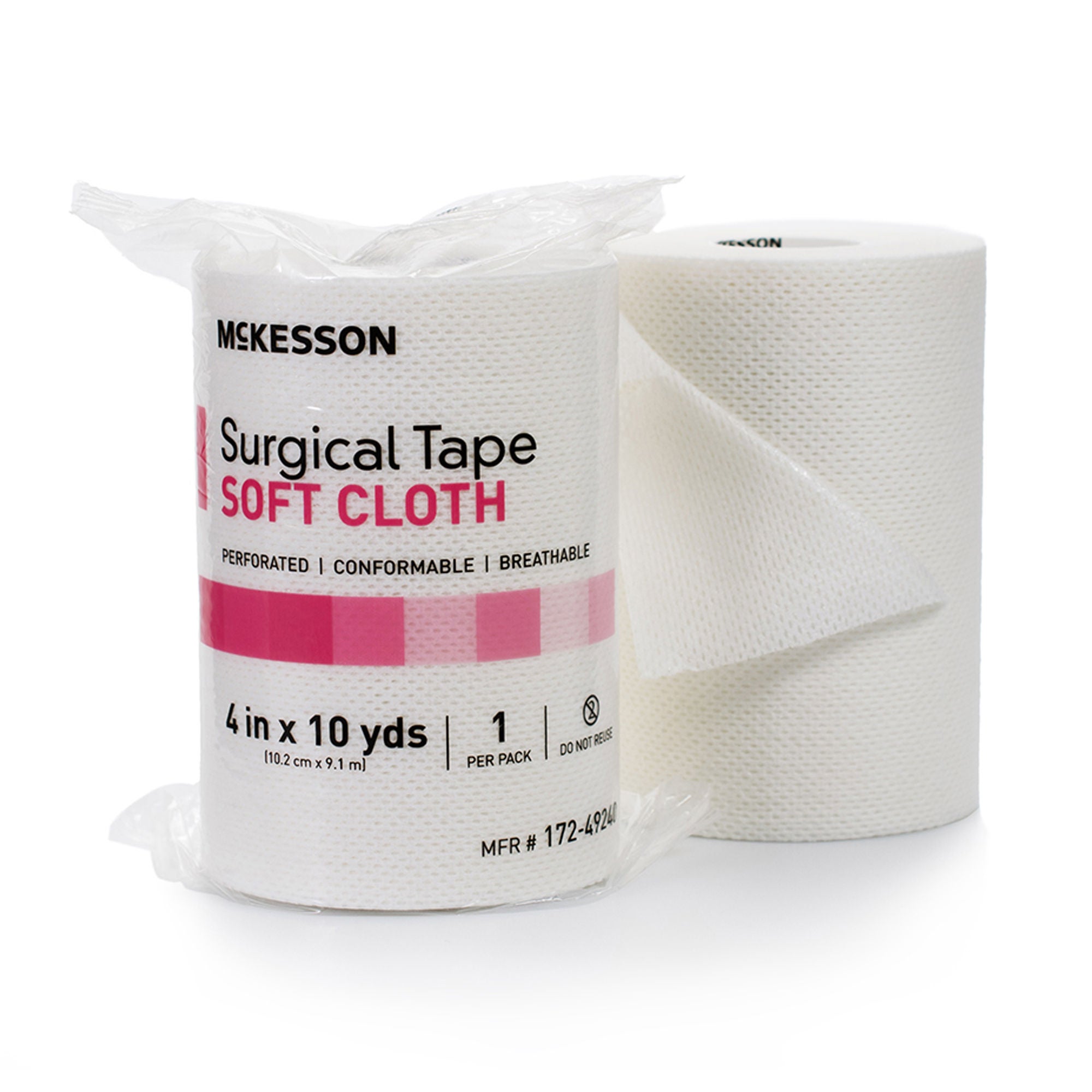 Perforated Medical Tape McKesson White 4 Inch X - McKesson