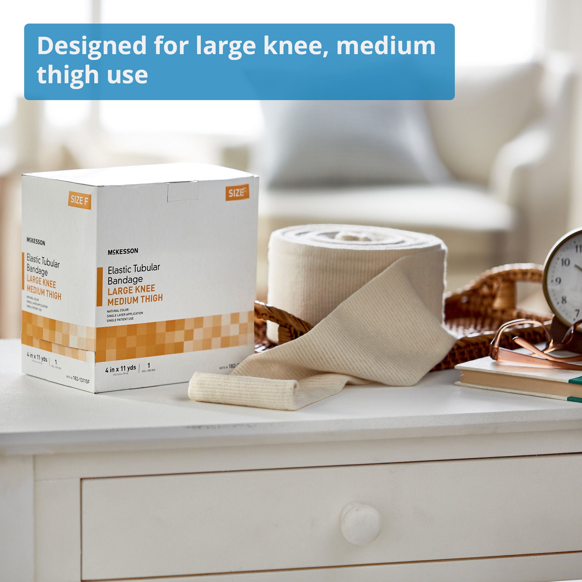 McKesson Elastic Tubular Support Bandage, 4 Inch x 11 Yard