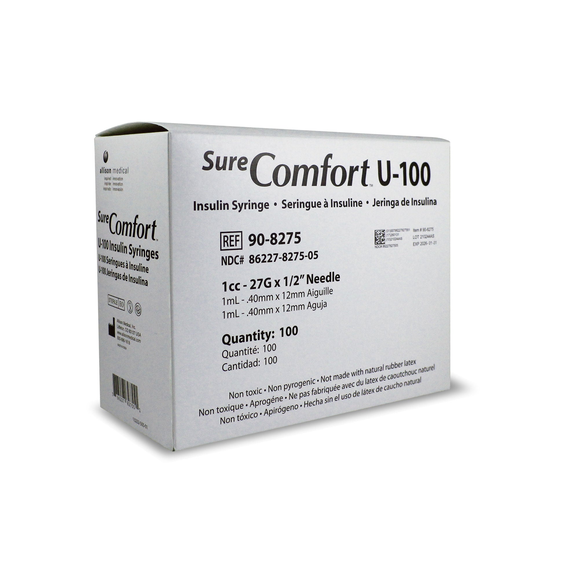 ムクsar Standard Insulin Syringe with Needle Surecomfort® - McKesson