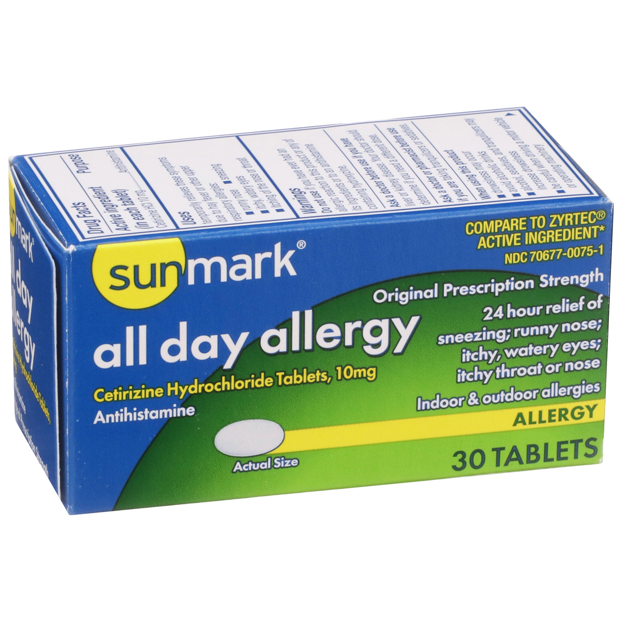 Allergy Relief sunmark® 10 mg Strength Tablet 30 - McKesson