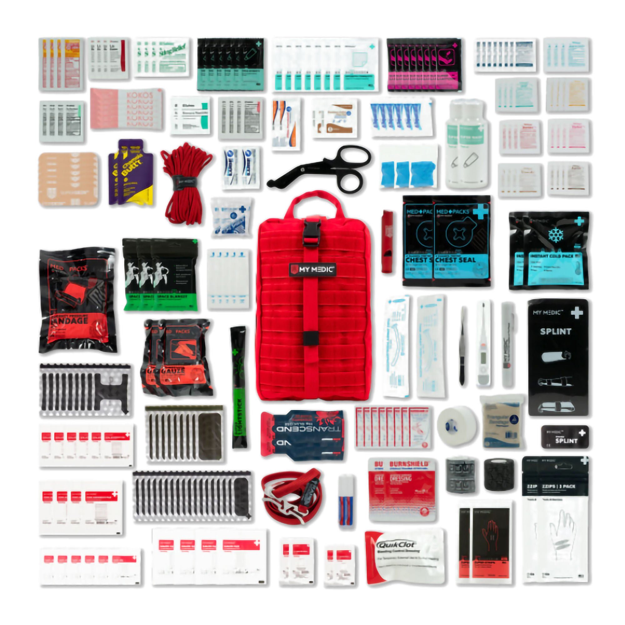 My Medic MyFAK First Aid Kit, Large Trauma Kit with Medical Supplies, Red