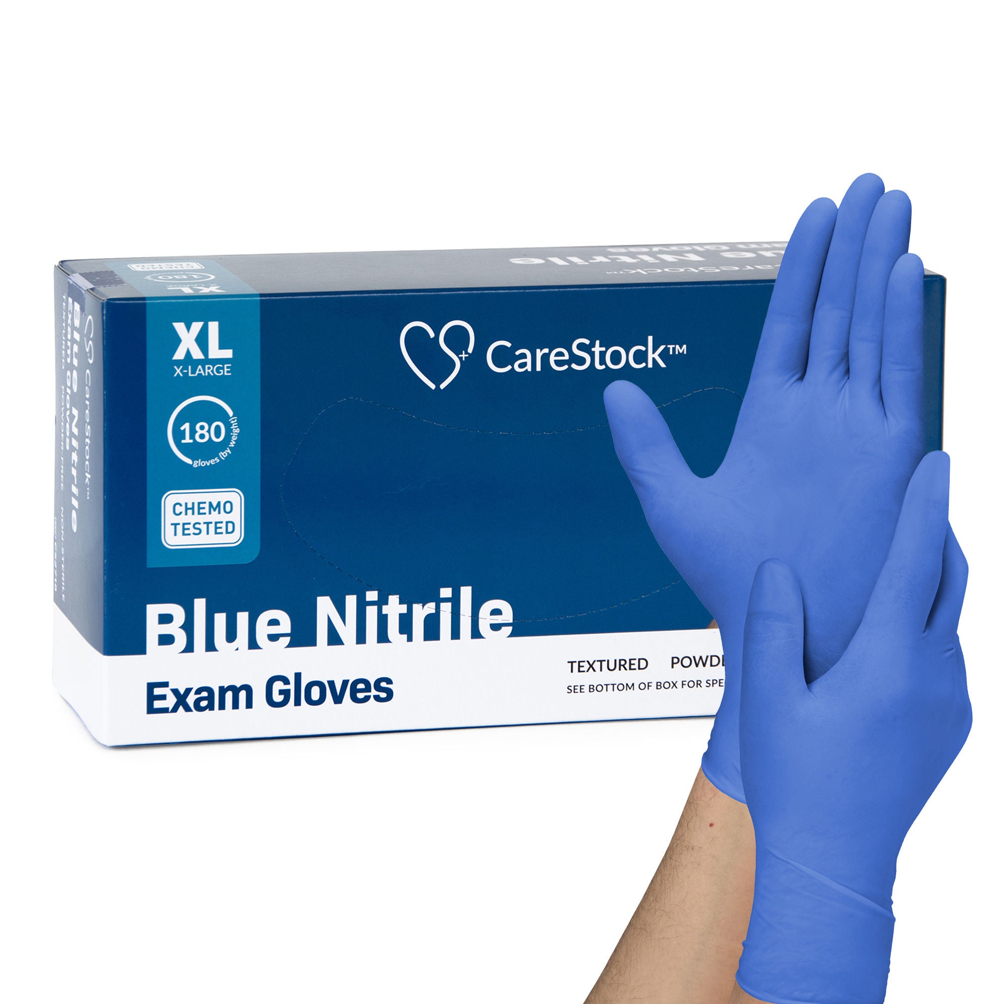 CareStock Nitrile Exam Glove, Extra Large, Blue MK 1230899
