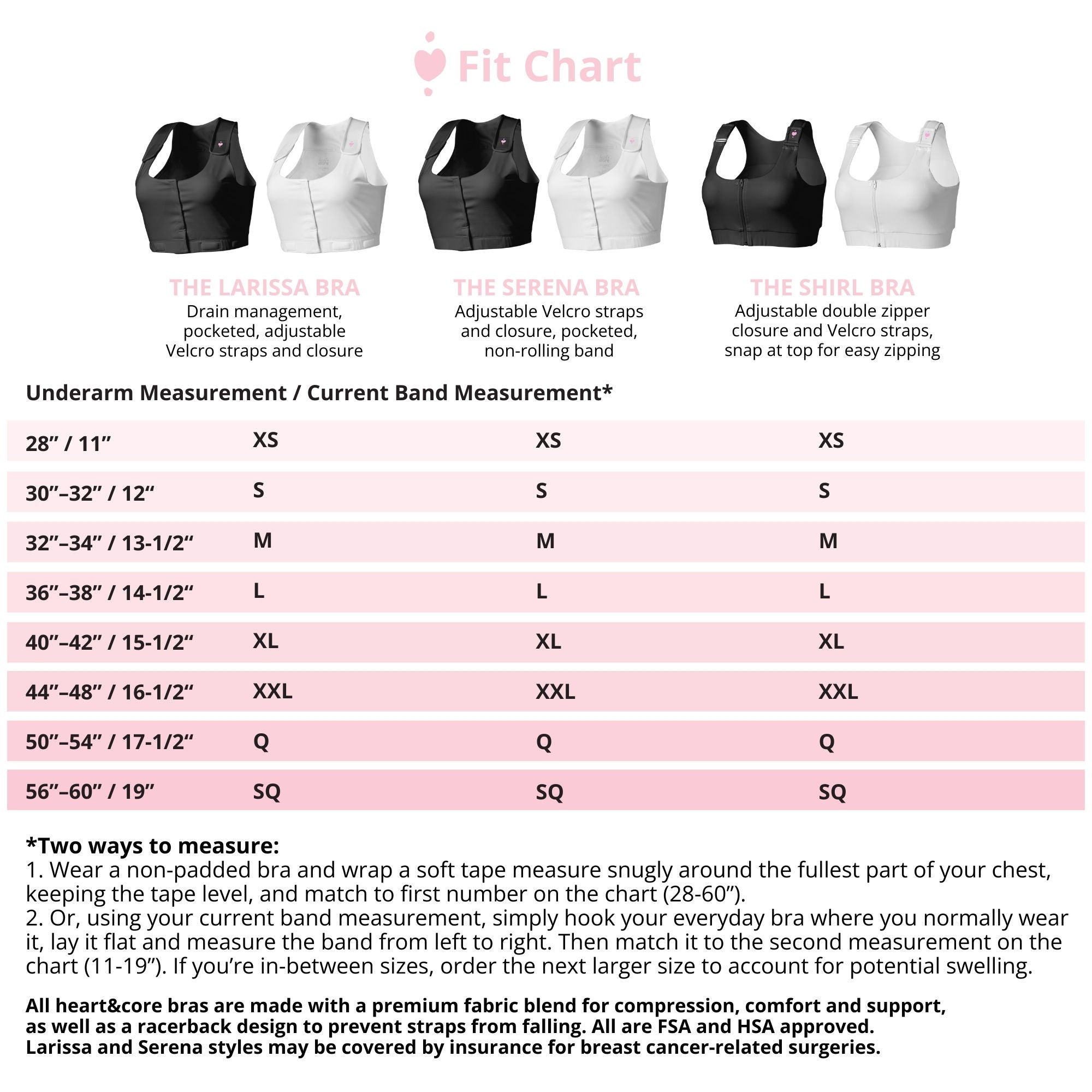 Post-Surgical Bra Larissa 44 to 48 Inch Chest - McKesson