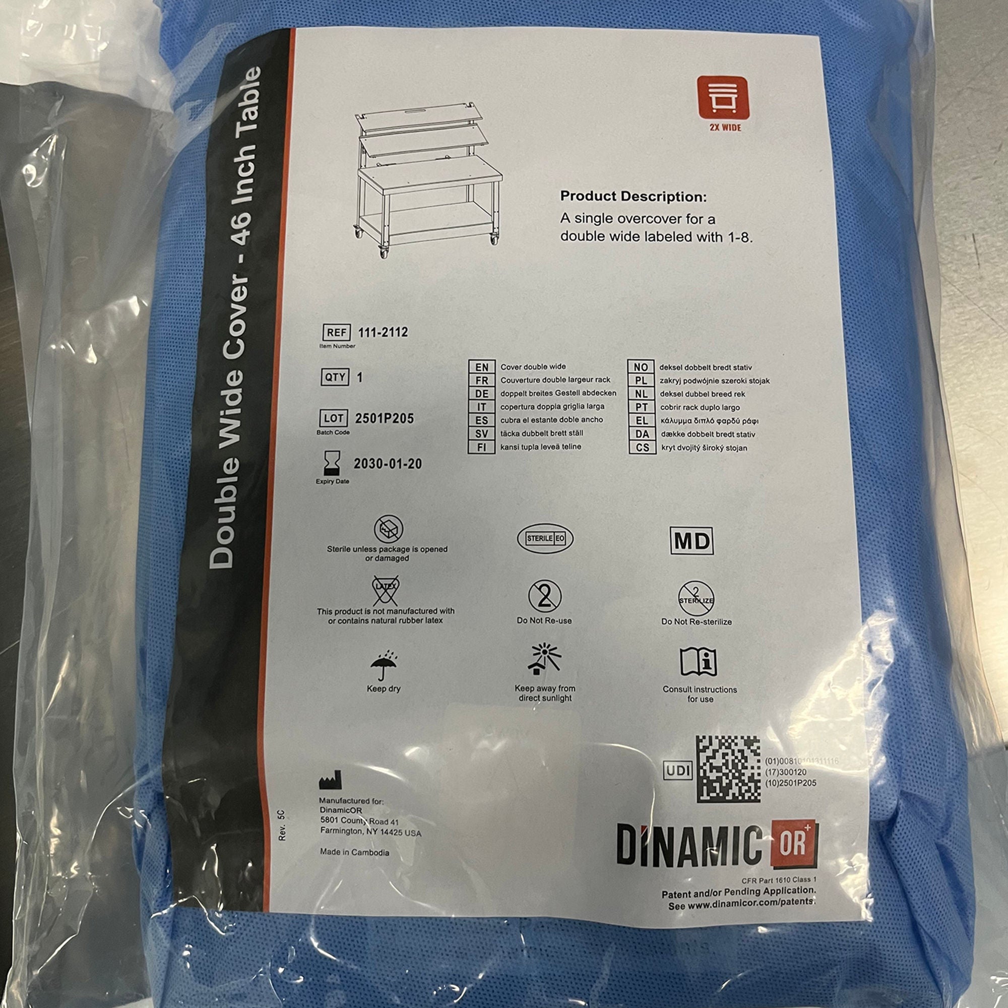 Table Drape DinamicOR 46 Inch Length For Back Table MK 1267088
