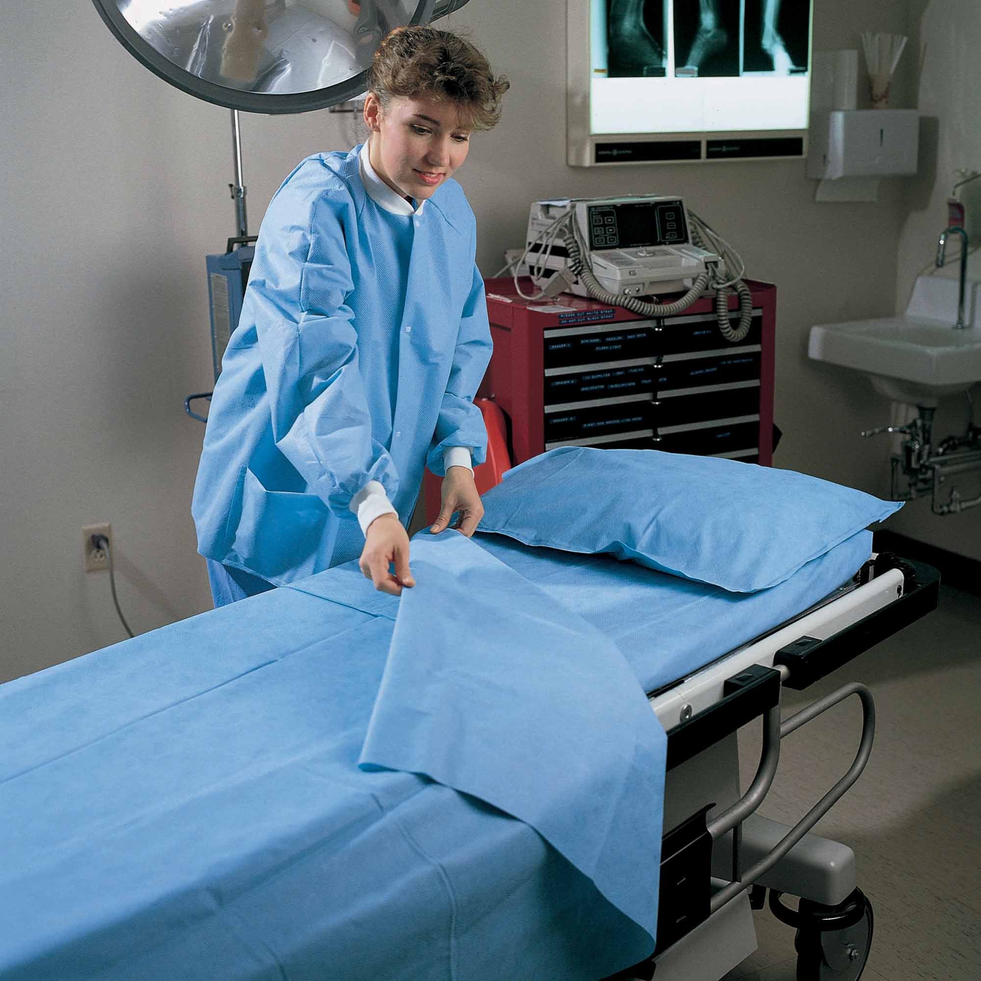 Halyard Blue Polypropylene Pillowcase, 20 x 29 Inch MK 172613