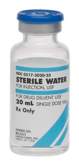 Sterile Water for Injection, Preservative Free