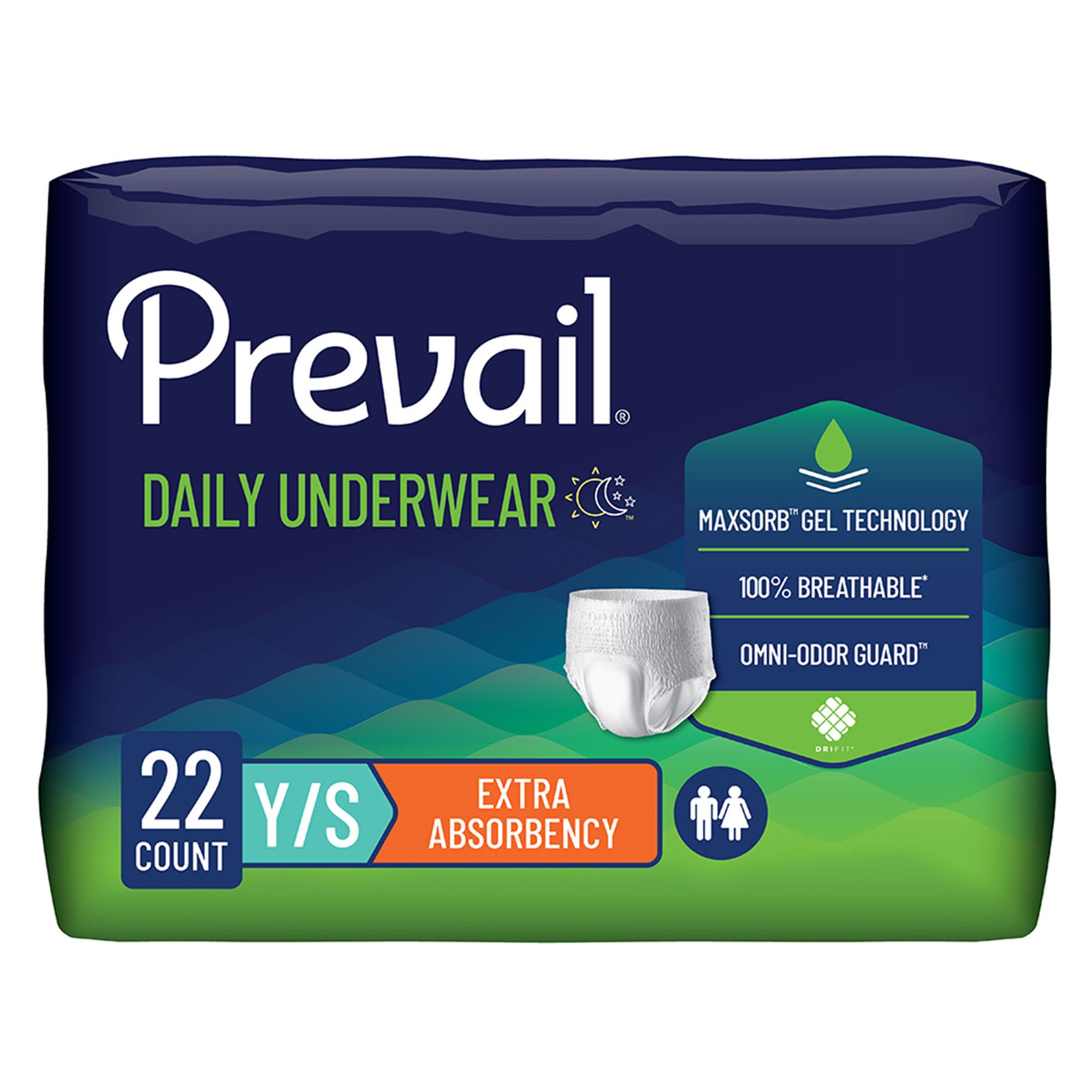 Unisex Youth Absorbent Underwear Prevail® Daily - McKesson