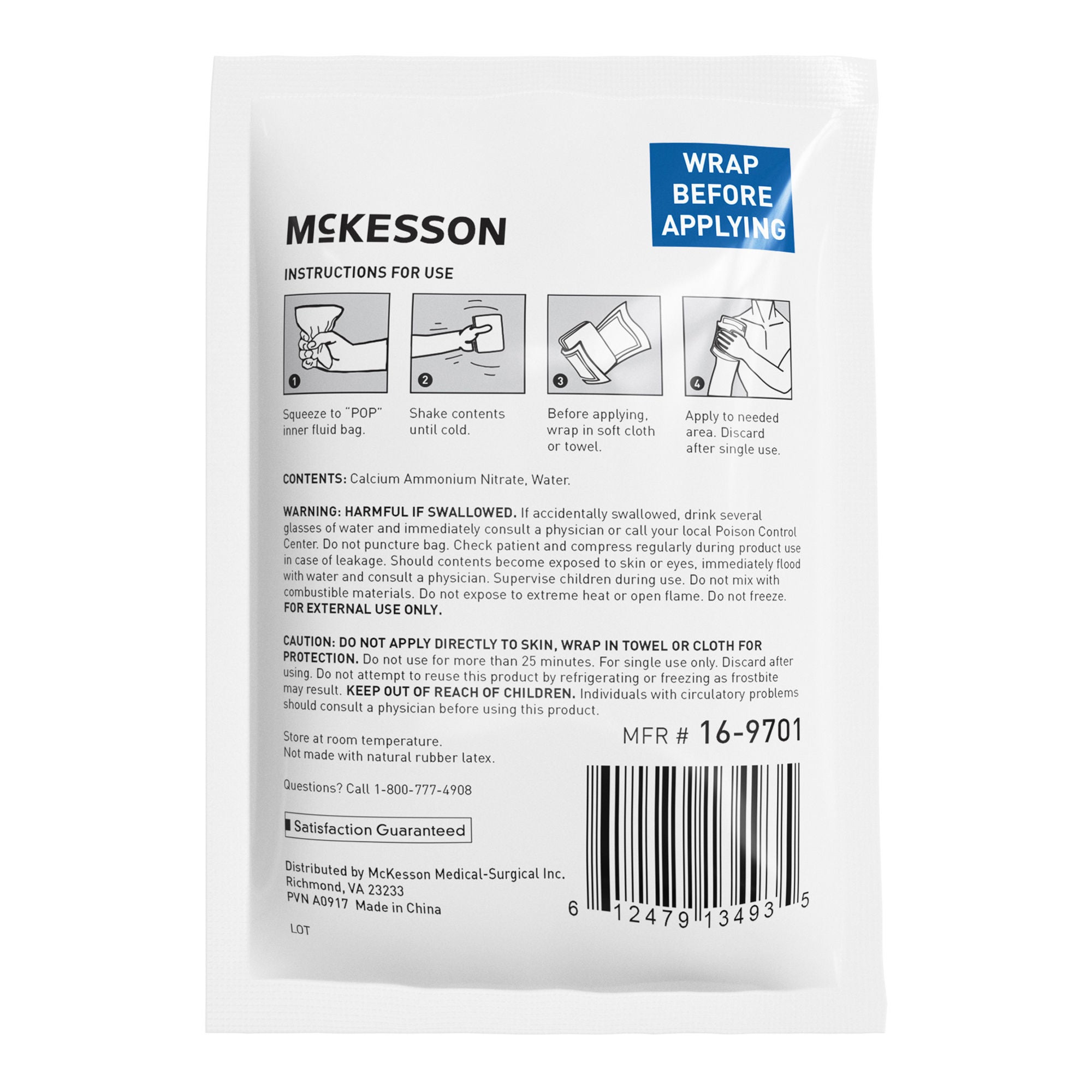 McKesson Instant Cold Pack, 4 x 6 Inch