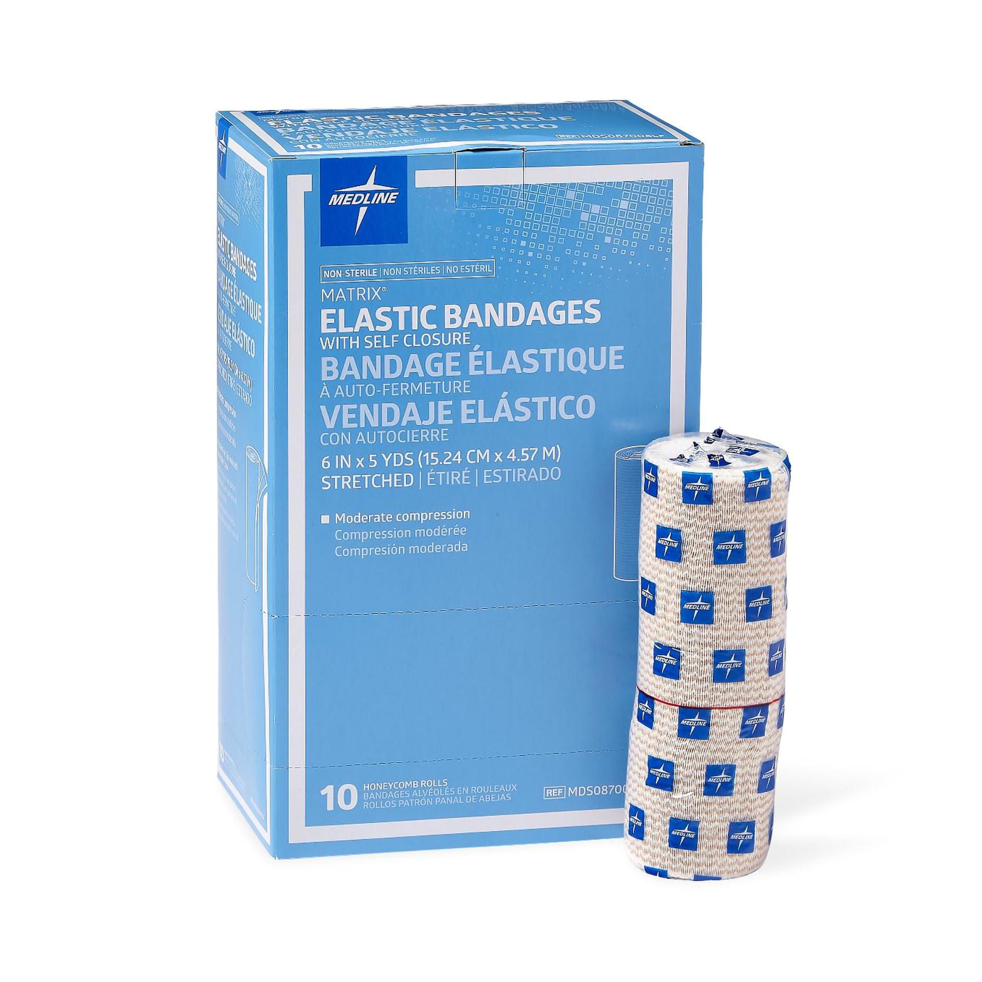 Matrix Double hook-and-loop closure Elastic Bandage, 6 Inch x 5 Yard MK 498692