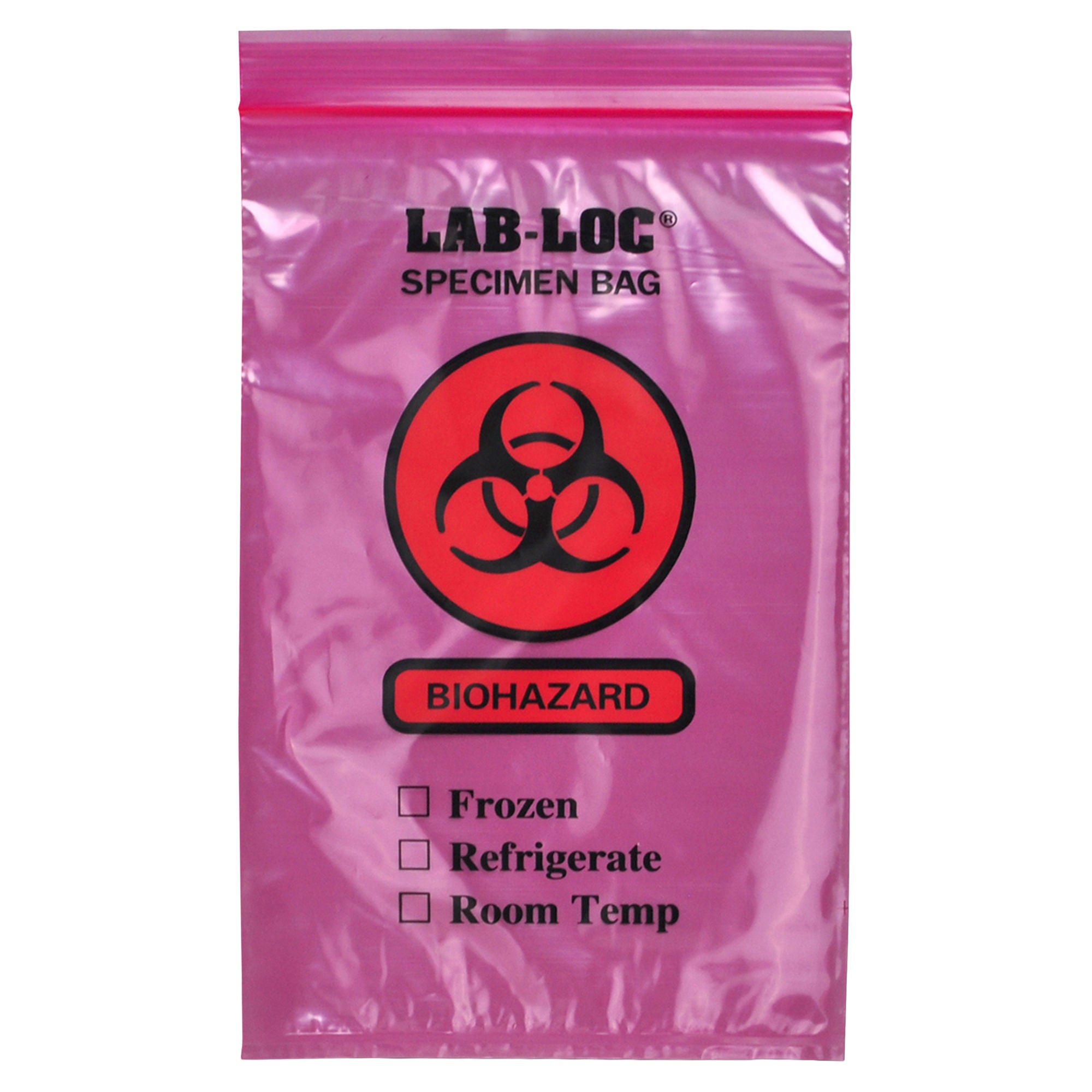Lab-Loc Specimen Transport Bag, Document Pouch, Zip Close, Red Tinted, 6 x 9 MK 584264
