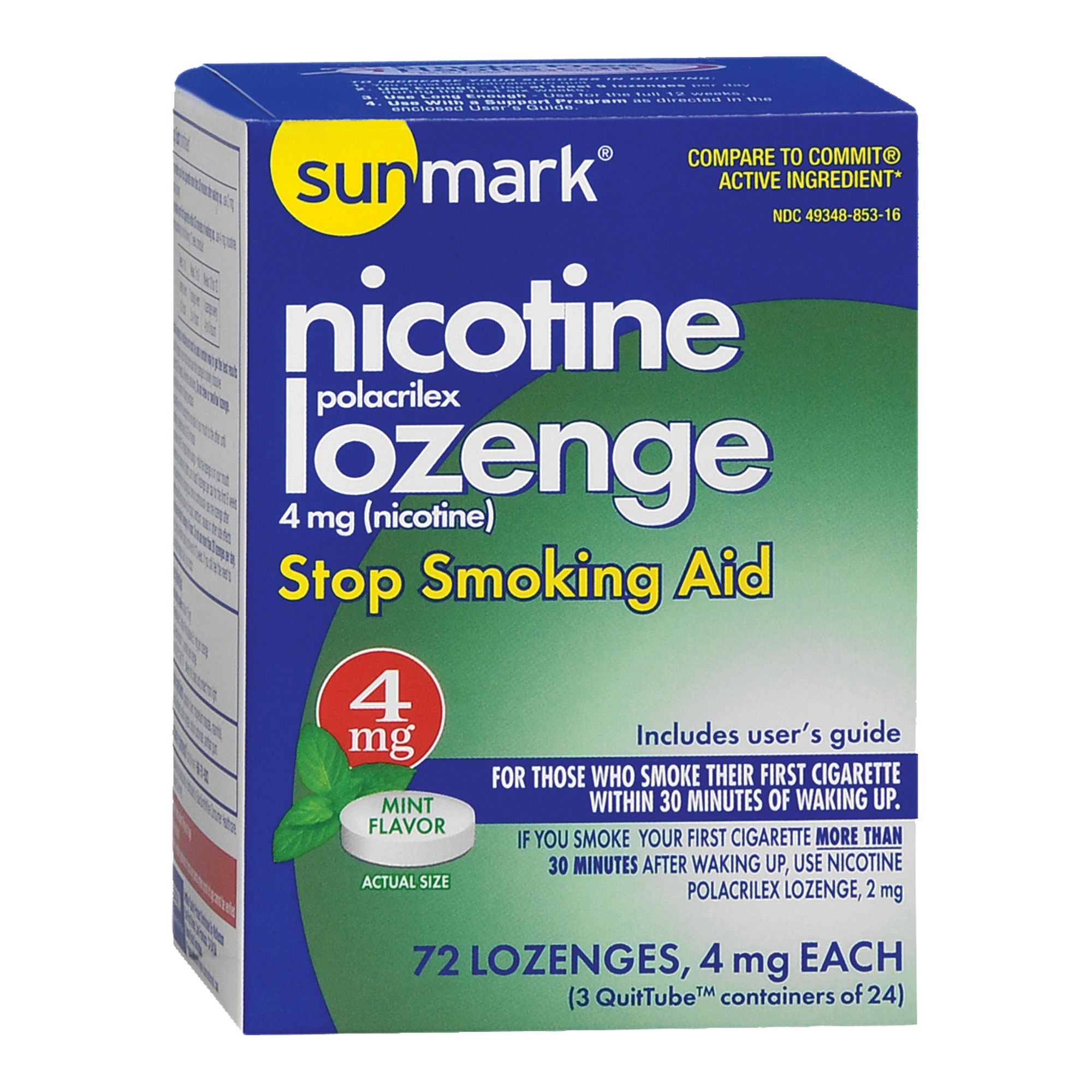 Stop Smoking Aid sunmark® 4 mg Strength Lozenge - McKesson