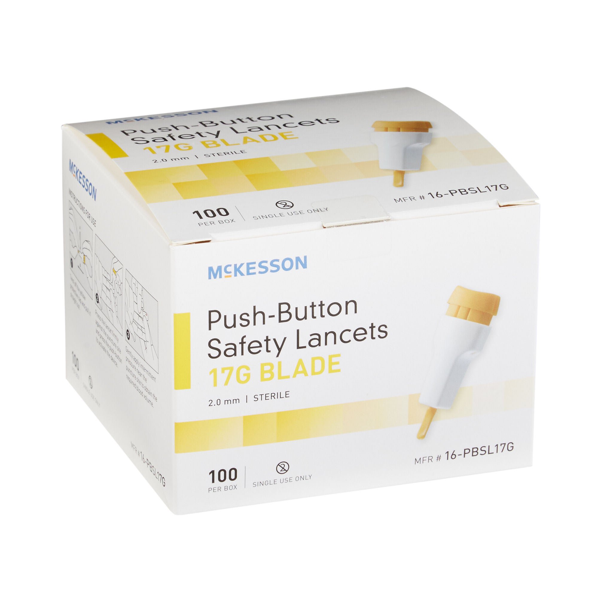Safety Lancet McKesson 1.5 mm Blade Retractable - McKesson